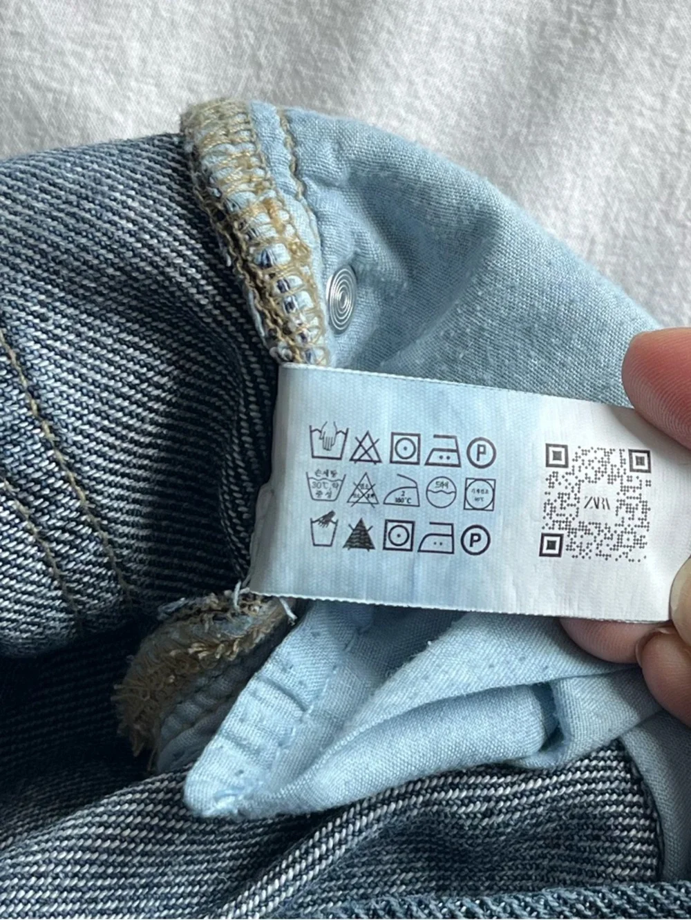 Zara Kids Wide Leg Jeans Blue Denim Baggy High Waist 11-12 Years Gorpcore Retro - Picture 16 of 16